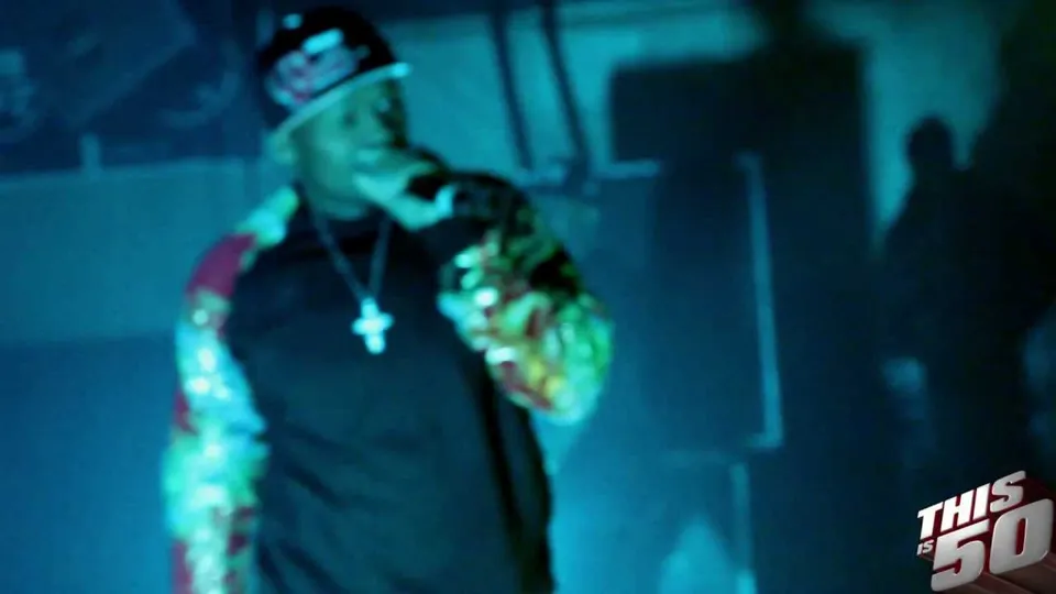 50 Cent performing We Up with Kendrick Lamar at Roseland Ballroom, New York